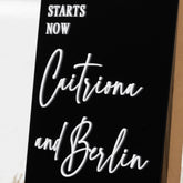 3D Black Acrylic Wedding Welcome Sign